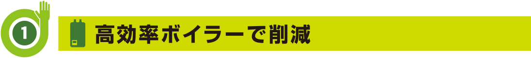 高効率ボイラーで削減