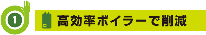 高効率ボイラーで削減