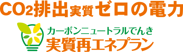CO2排出実質ゼロの電力 カーボンニュートラルでんき 実質再エネプラン