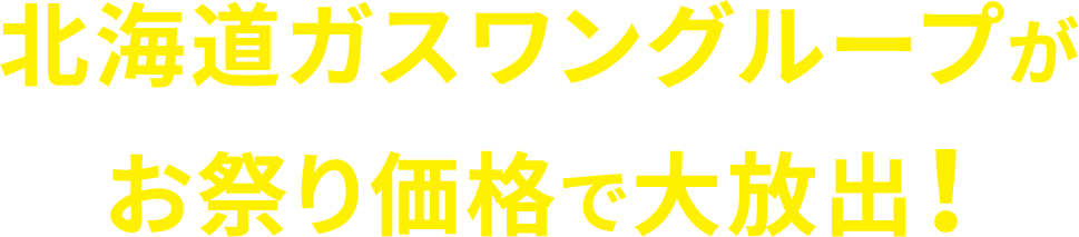 北海道ガスワングループお祭り価格で大放出！