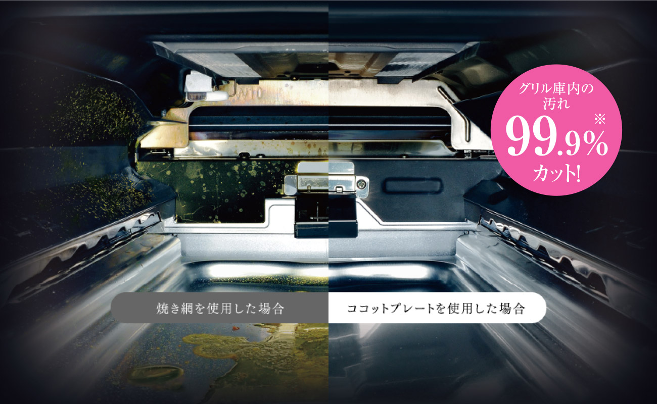 グリル庫内の汚れ99.9%カット!
