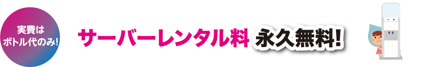 実費はボトル代のみ!サーバーレンタル料永久無料