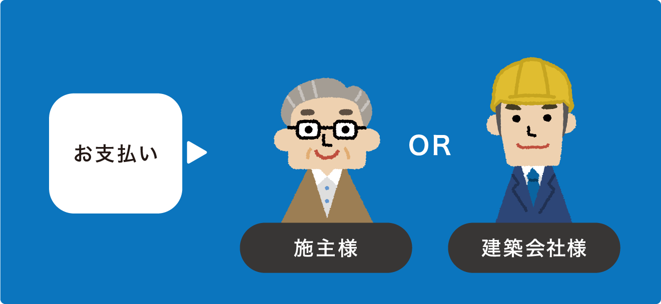 お支払いは施主様か建築会社様